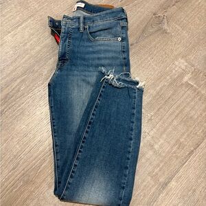 Lucky Brand Dark Blue Distressed Skinny Jeans